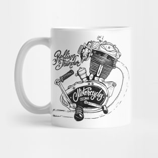 Vintage Motorcycle Engine Retro Style Mug